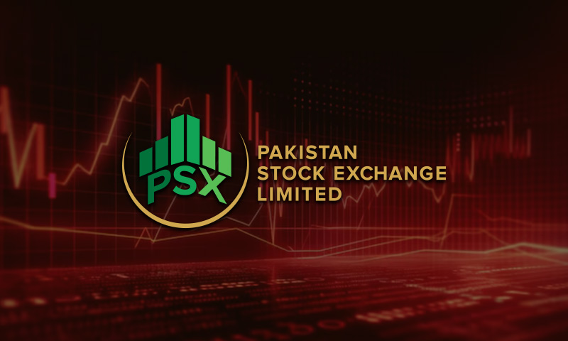 Pakistan Stock Exchange in red