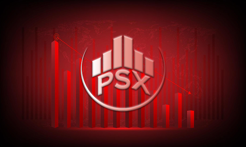 Pakistan Stock Exchange in red