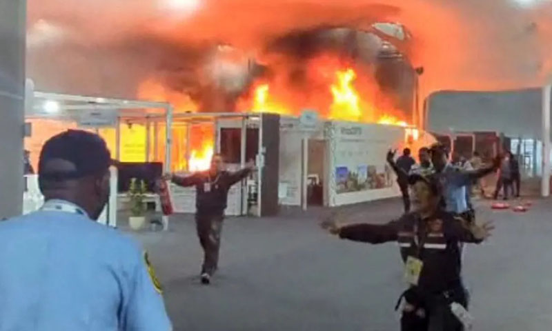 Fire erupts at COP30 pavilion