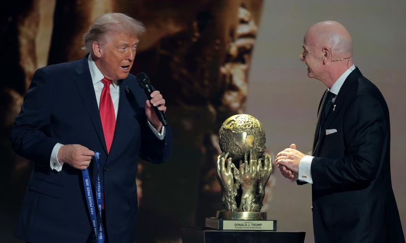 Trump receives FIFA’s inaugural peace prize