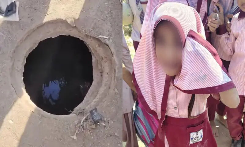 Girl rescued after falling into open manhole
