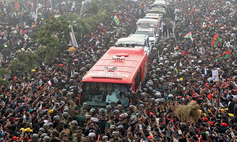 BNP’s Tarique Rahman returns to Dhaka after 17 Years, draws massive public