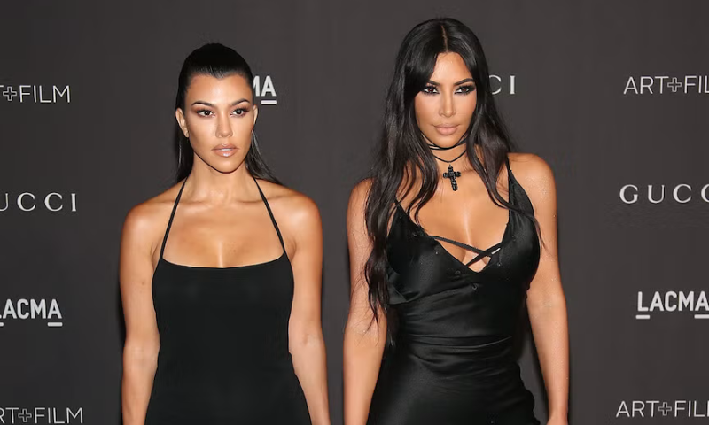 Kim and Kourtney Kardashian