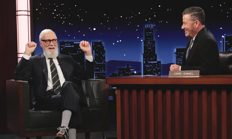 David Letterman and Jimmy Kimmel