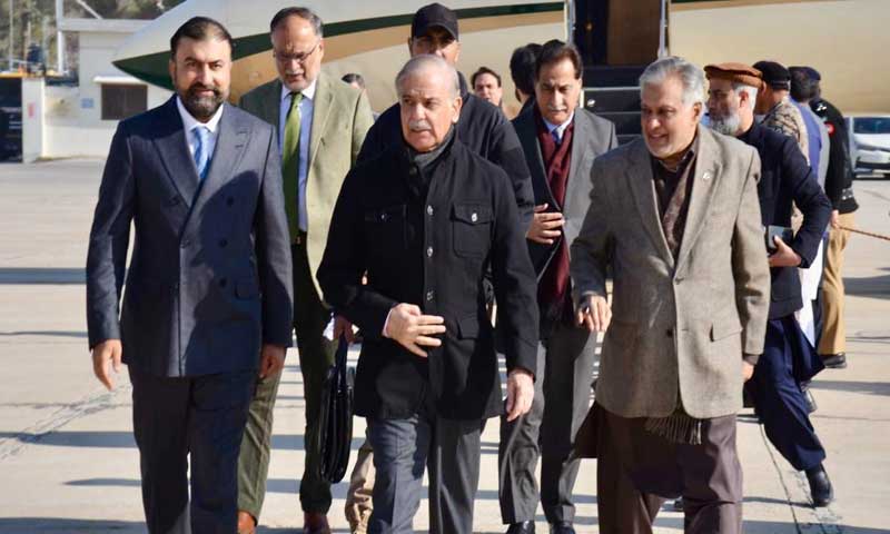 Prime Minister Shehbaz Sharif arrives in Quetta for one-day visit